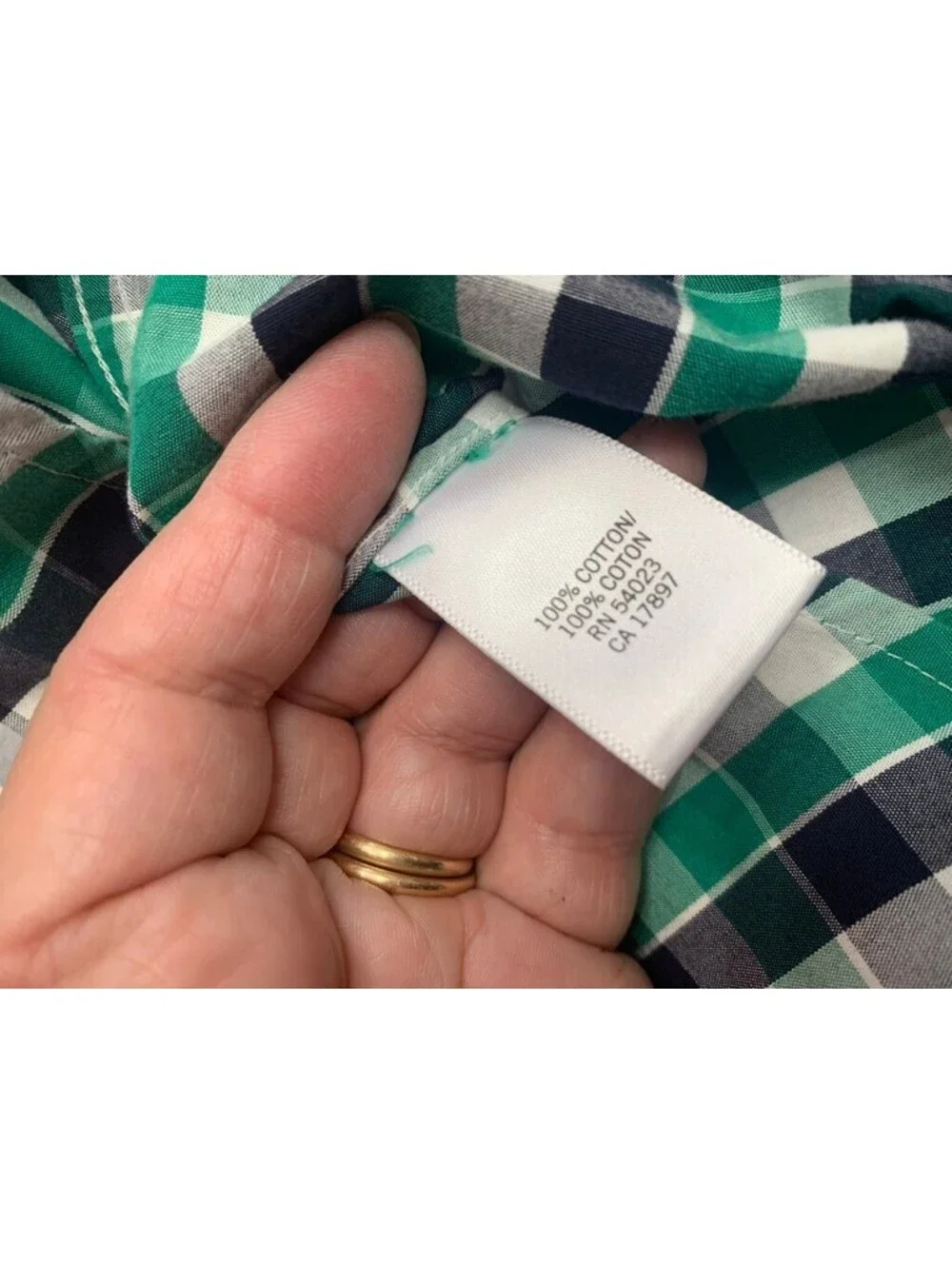 NWOT Banana Republic Mens XL 17-17 1/2 35-36 No Iron Slim Fit Shirt Green Check